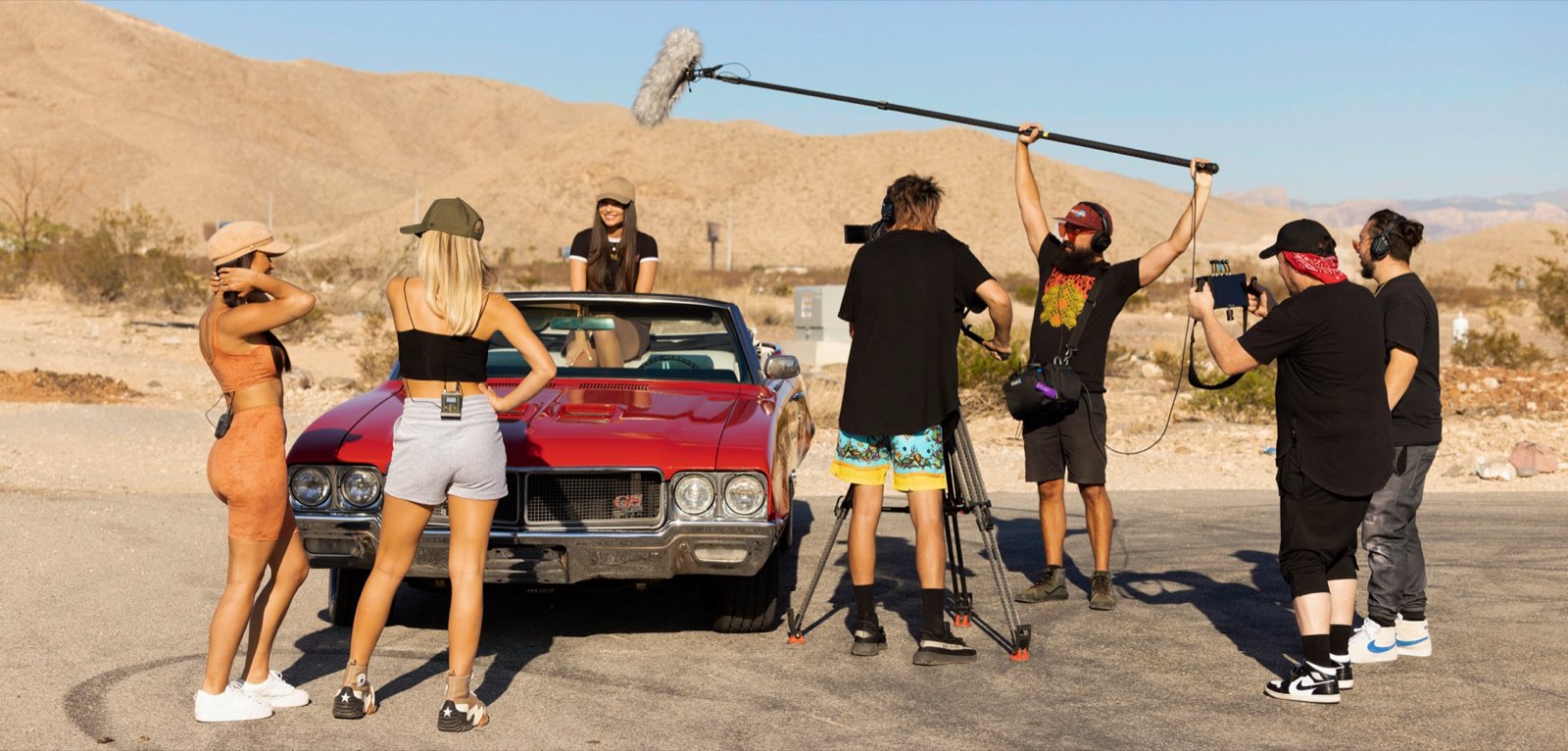 The XYST team on set in Los Angeles